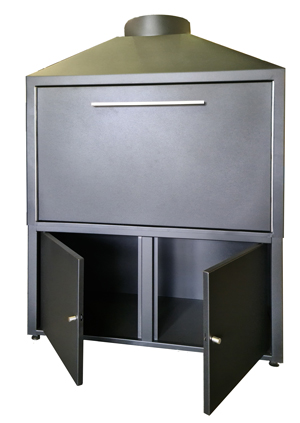 PROFESSIONAL 1200 mm Mild Steel Braai on Cabinet - Closed 